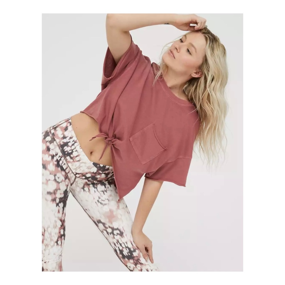 Aerie Offline Tie Front Top